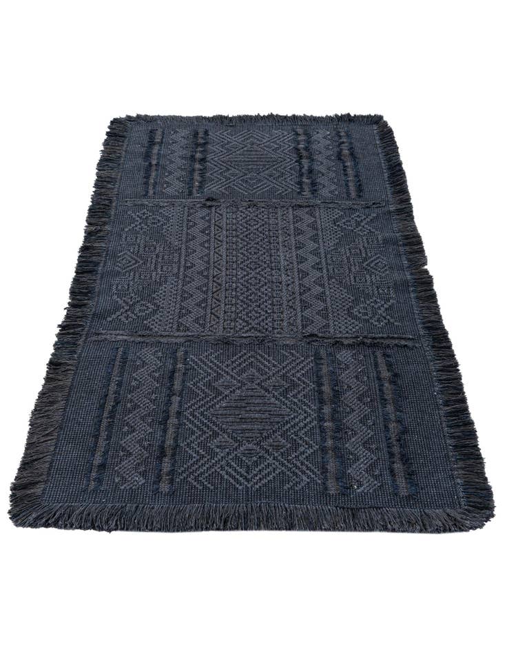 Detail image of 2' 9 x 5' 10 Hand Woven Kilim Modern Wool Runner Rug