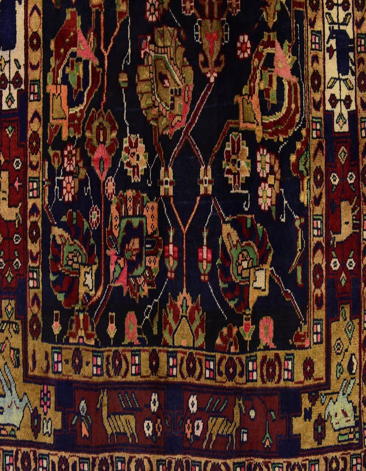 Detail image of 5' x 9' 6 Hand Knotted Koliaei Persian Wool Runner Rug