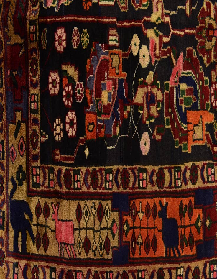 Detail image of 5' x 9' 6 Hand Knotted Koliaei Persian Wool Runner Rug