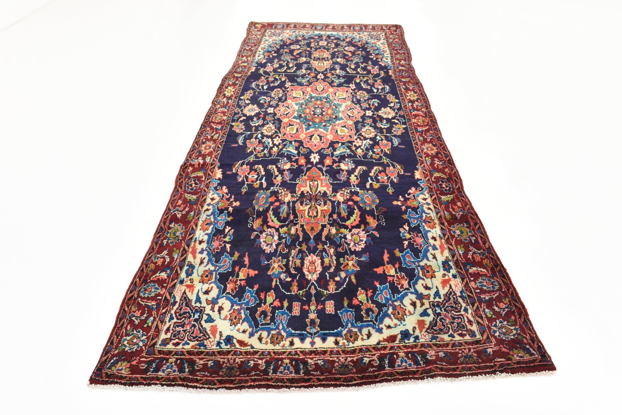 5' x 13' 2 Hand Knotted Koliaei Persian Wool Runner Rug