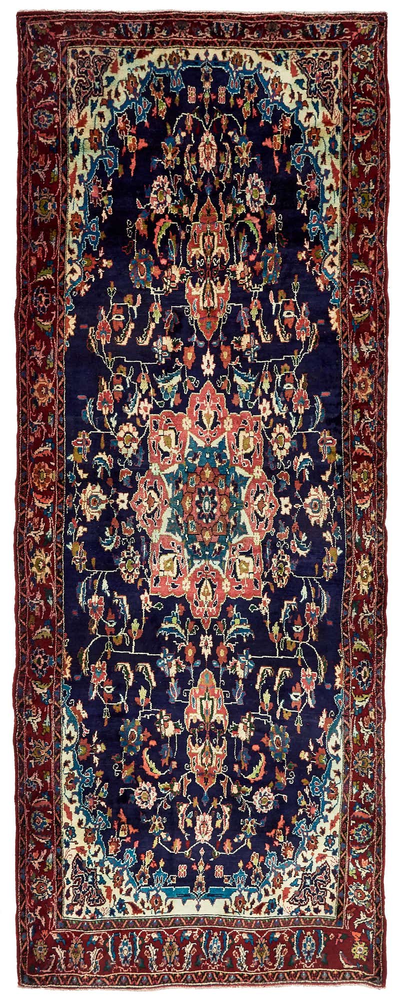 5' x 13' 2 Hand Knotted Koliaei Persian Wool Runner Rug