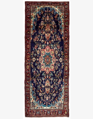 5' x 13' 2 Hand Knotted Koliaei Persian Wool Runner Rug