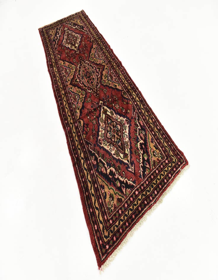 Detail image of 3' 5 x 9' 3  Hand Knotted Koliaei Persian Wool Runner Rug