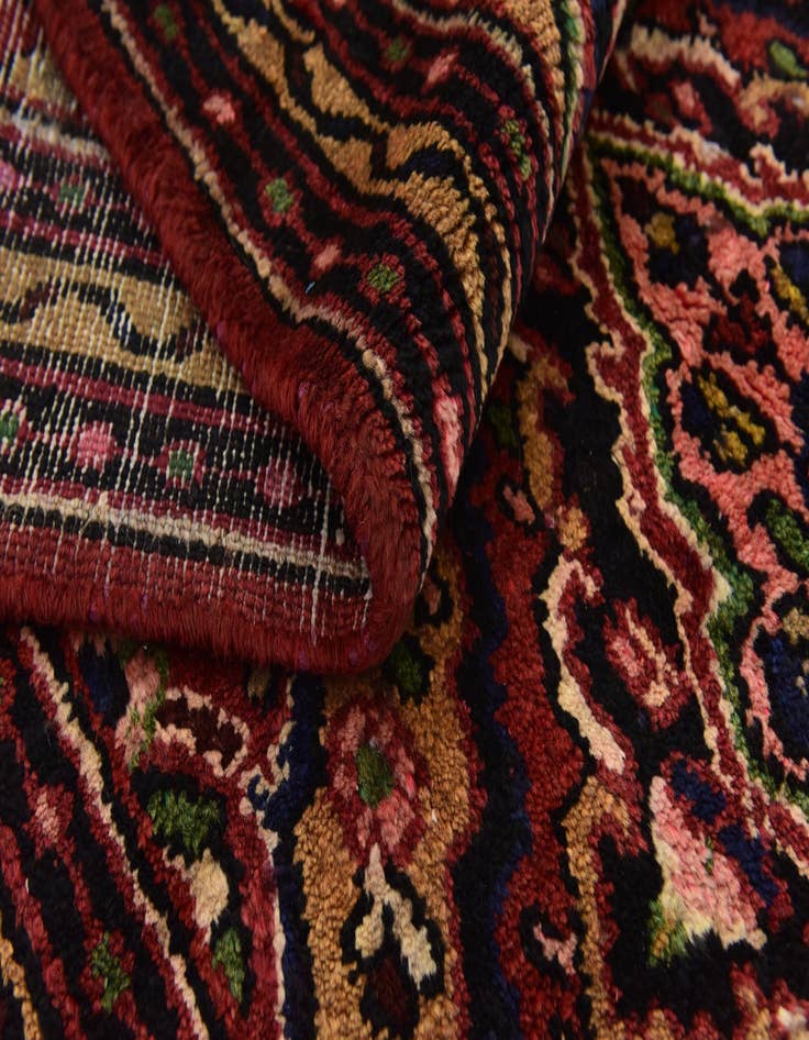 Detail image of 3' 5 x 9' 3  Hand Knotted Koliaei Persian Wool Runner Rug