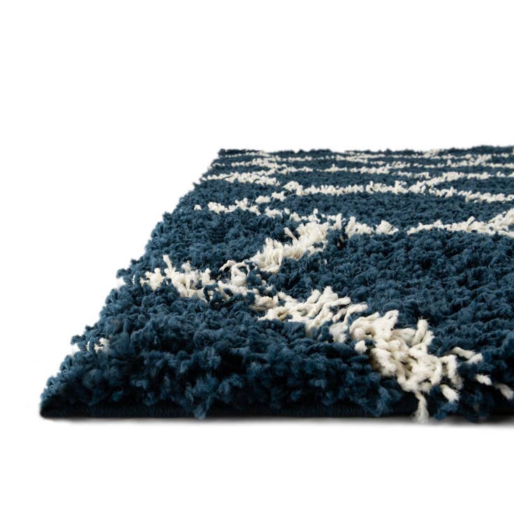 Detail image of 2' x 8' Lattice Shag Runner Rug