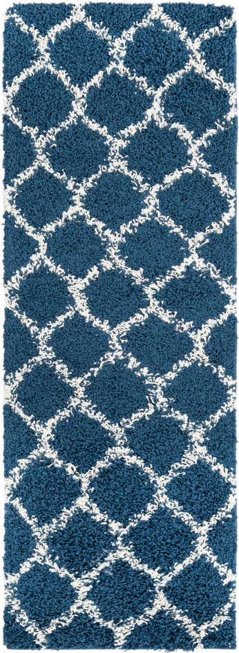 Detailansicht von 60cm x 185cm Trellis Shag Läufer Teppich