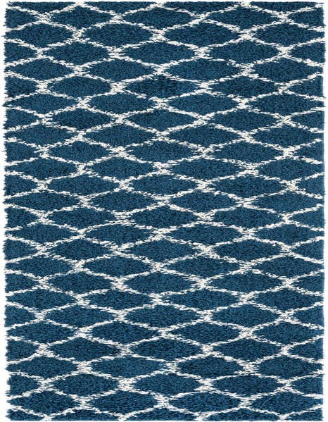Detail image of 2' 7 x 12' Lattice Shag Runner Rug