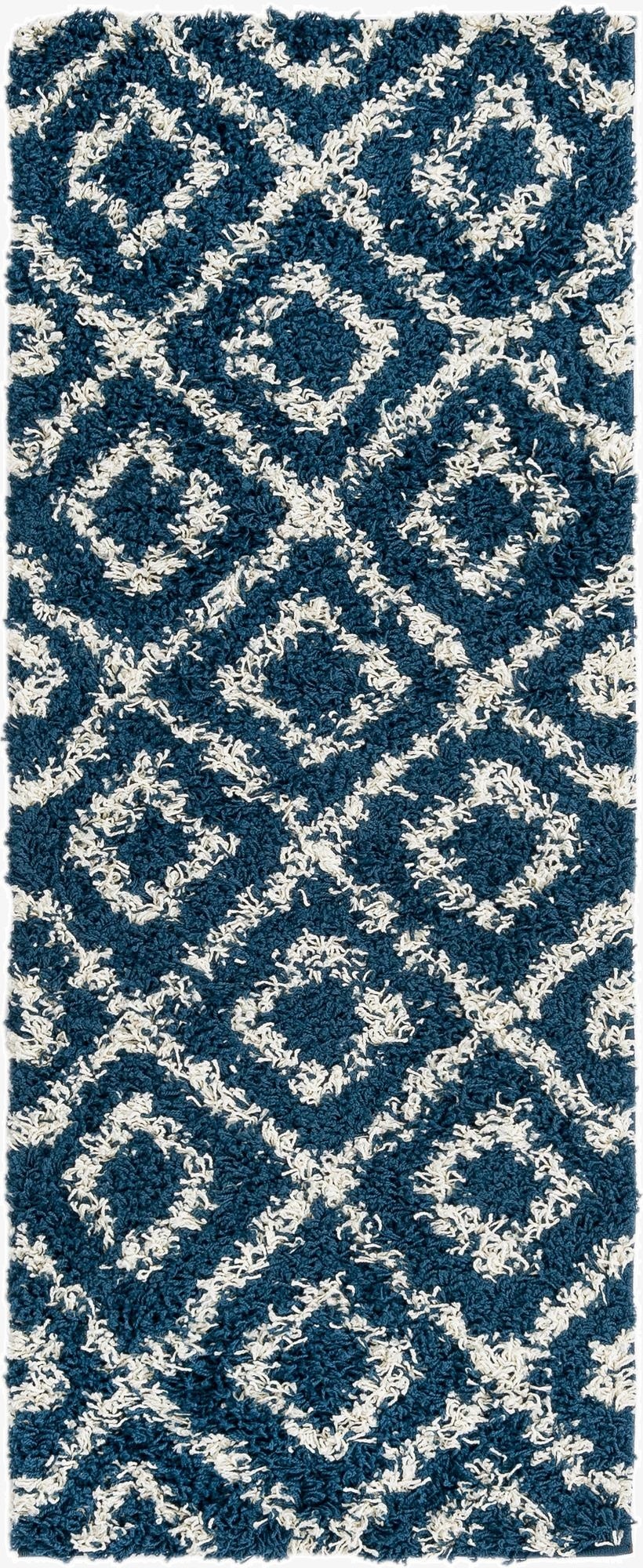 60cm x 152cm Trellis Shag Runner Rug