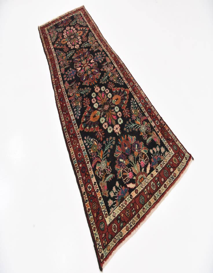 Detail image of 3' 7 x 10' Hand Knotted Liliyan Persian Wool Runner Rug