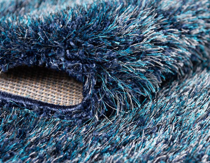 Detail image of 2' 7 x 6' Luxury Solid Shag Runner Rug