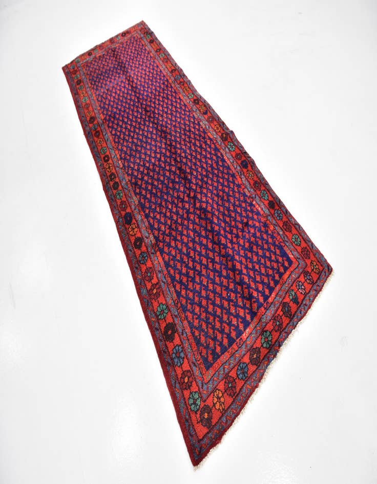 Detail image of 3' 8 x 9' 8  Hand Knotted Mahal Persian Wool Runner Rug