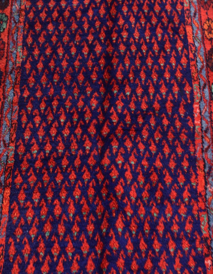 Detail image of 3' 8 x 9' 8  Hand Knotted Mahal Persian Wool Runner Rug