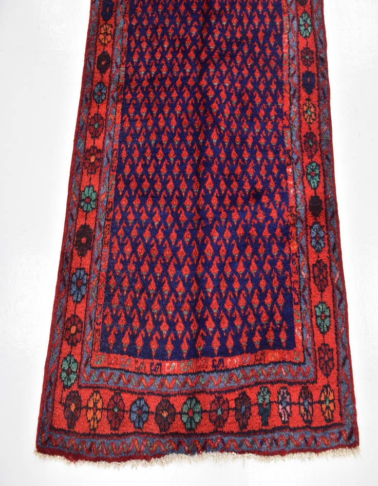 Detail image of 3' 8 x 9' 8  Hand Knotted Mahal Persian Wool Runner Rug