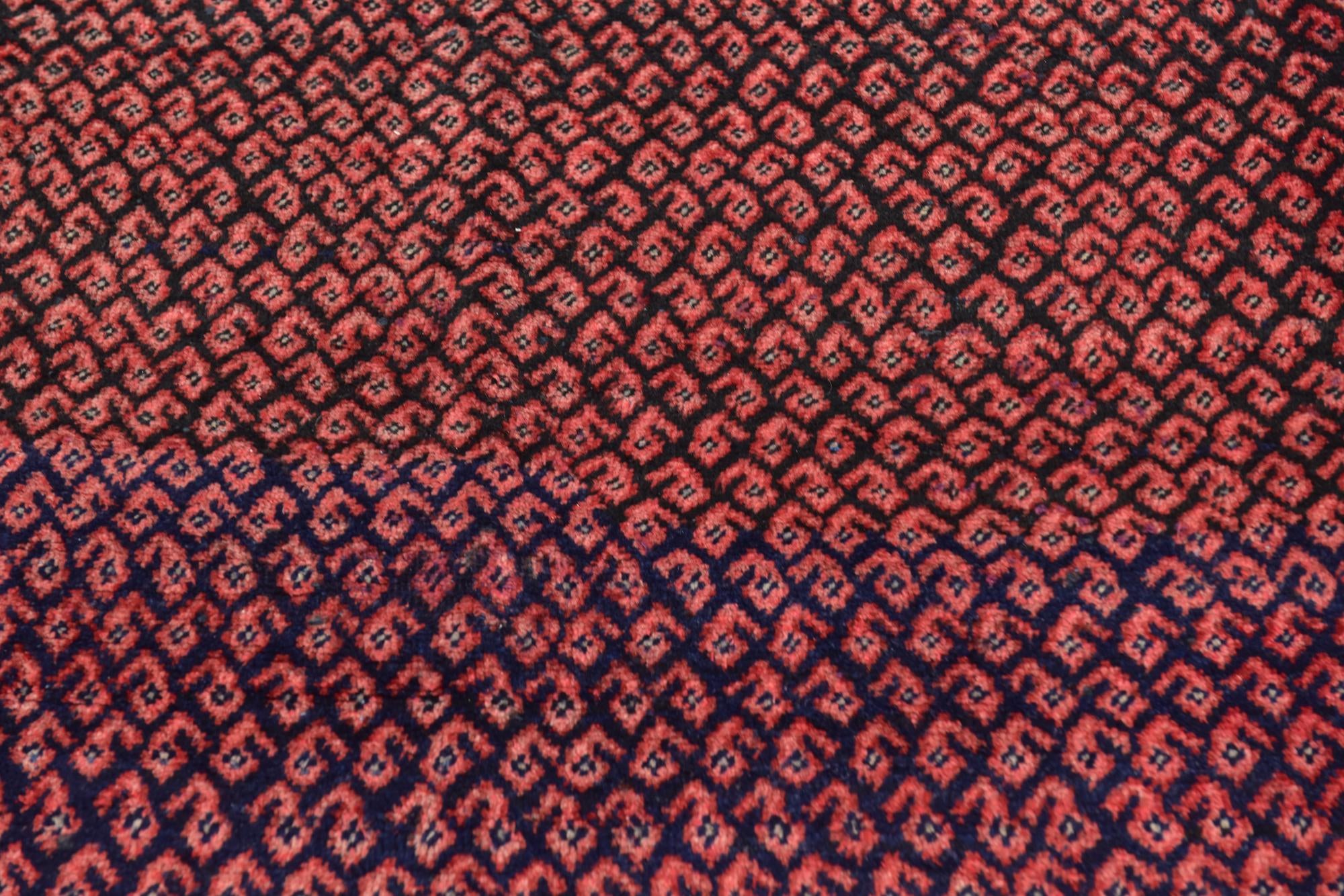 4' 2 x 9' 9 Hand Knotted Mahal Persian Wool Runner Rug