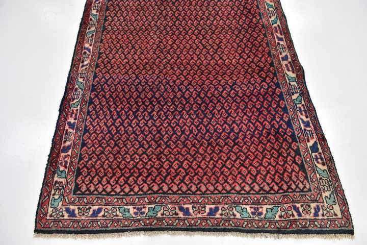 4' 2 x 9' 9 Hand Knotted Mahal Persian Wool Runner Rug