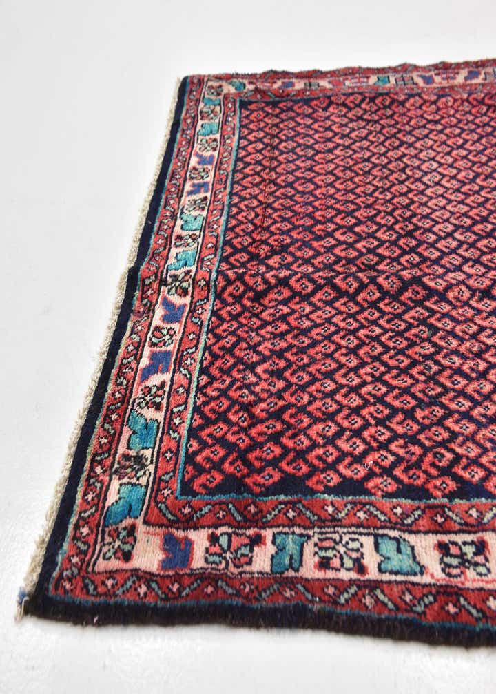 4' 2 x 9' 9 Hand Knotted Mahal Persian Wool Runner Rug