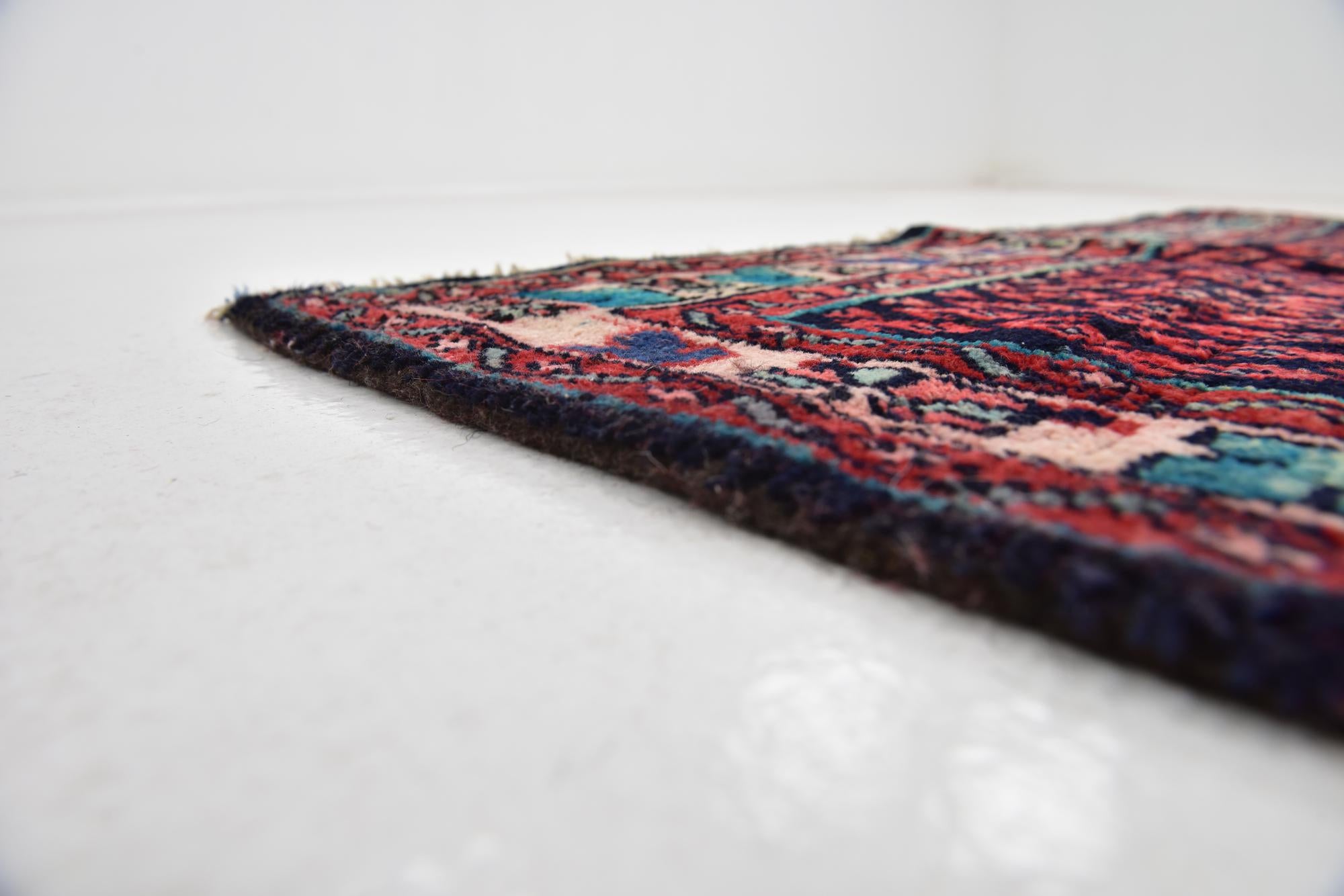 4' 2 x 9' 9 Hand Knotted Mahal Persian Wool Runner Rug