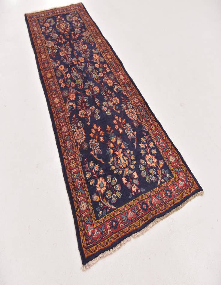 Detail image of 3' 4 x 9' 2 Hand Knotted Mahal Persian Wool Runner Rug