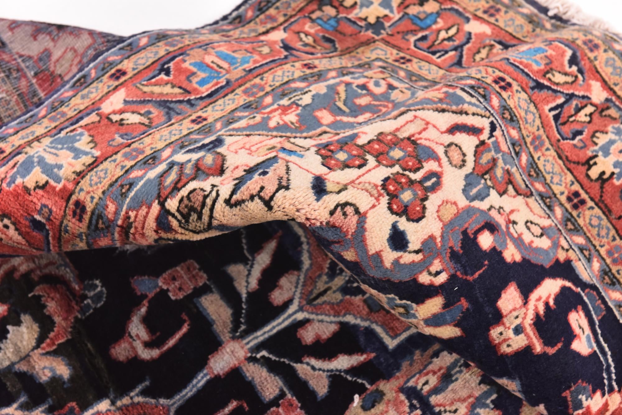 4' 8 x 10' 7 Hand Knotted Mahal Persian Wool Runner Rug