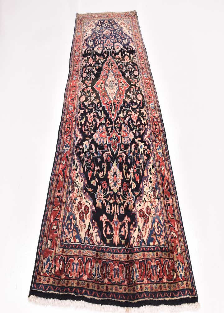 4' 8 x 10' 7 Hand Knotted Mahal Persian Wool Runner Rug