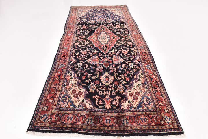 4' 8 x 10' 7 Hand Knotted Mahal Persian Wool Runner Rug