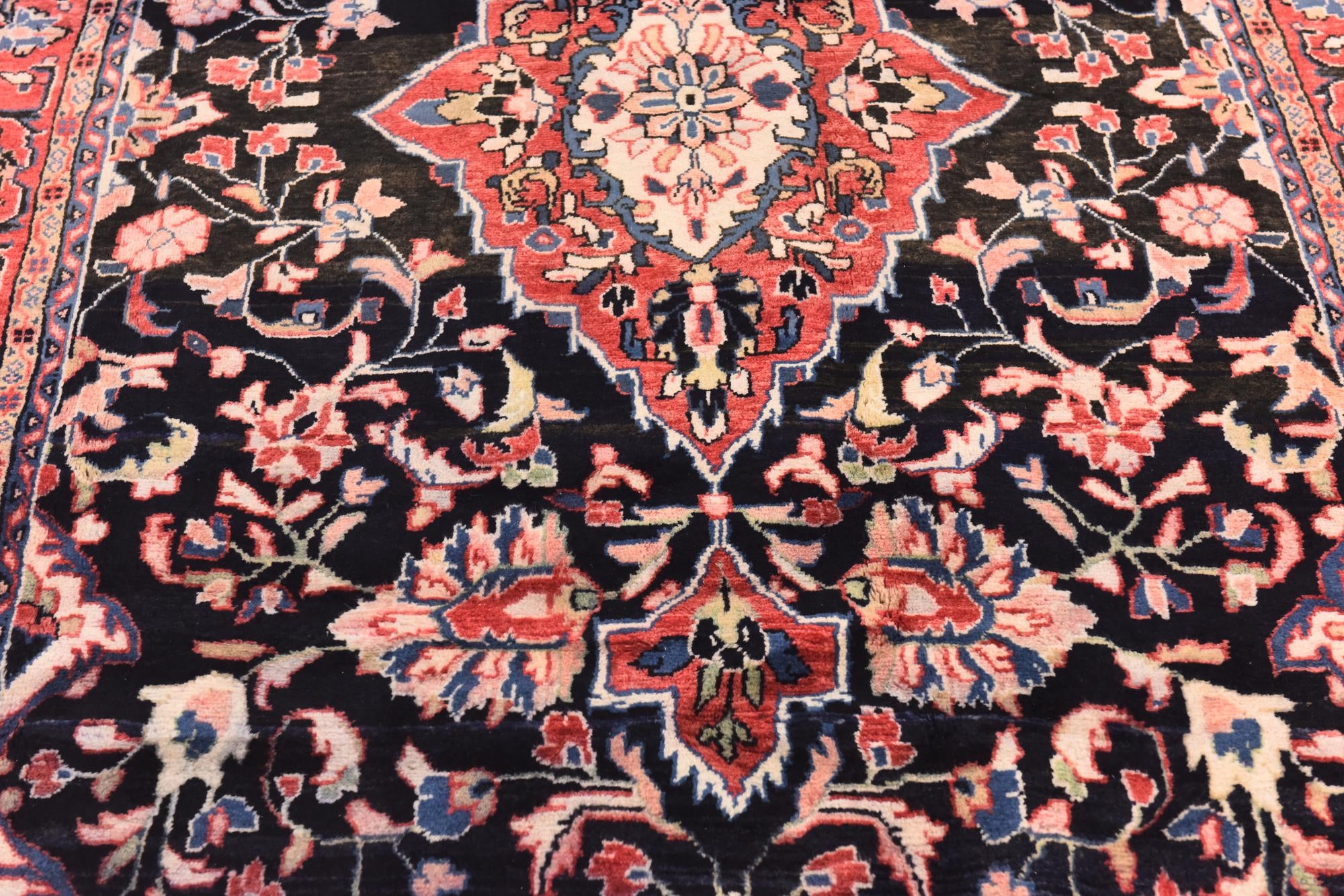 4' 8 x 10' 7 Hand Knotted Mahal Persian Wool Runner Rug