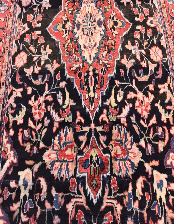 Detail image of 4' 8 x 10' 7 Hand Knotted Mahal Persian Wool Runner Rug