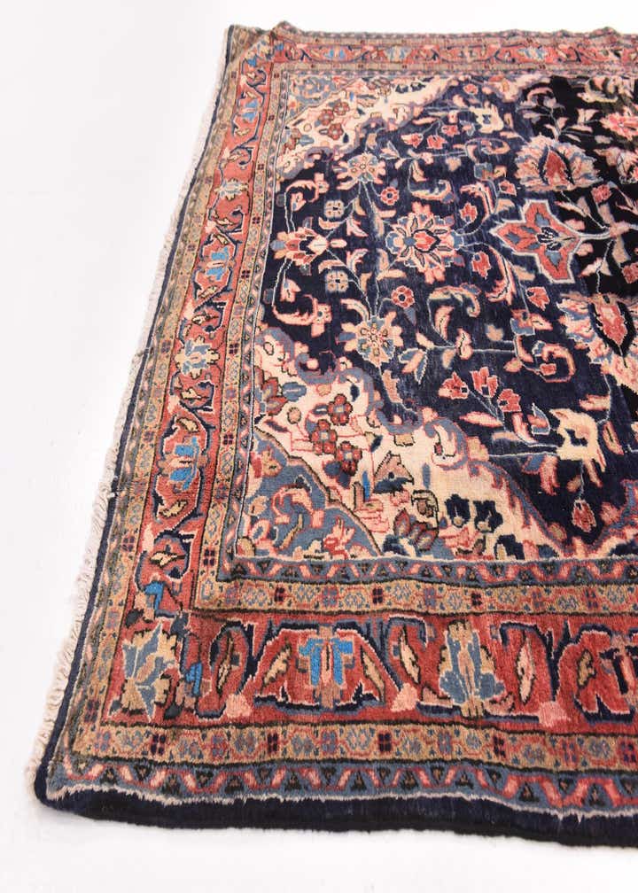 4' 8 x 10' 7 Hand Knotted Mahal Persian Wool Runner Rug
