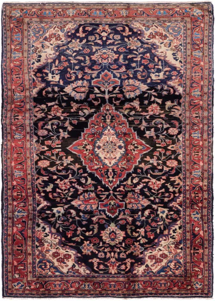 4' 8 x 10' 7 Hand Knotted Mahal Persian Wool Runner Rug