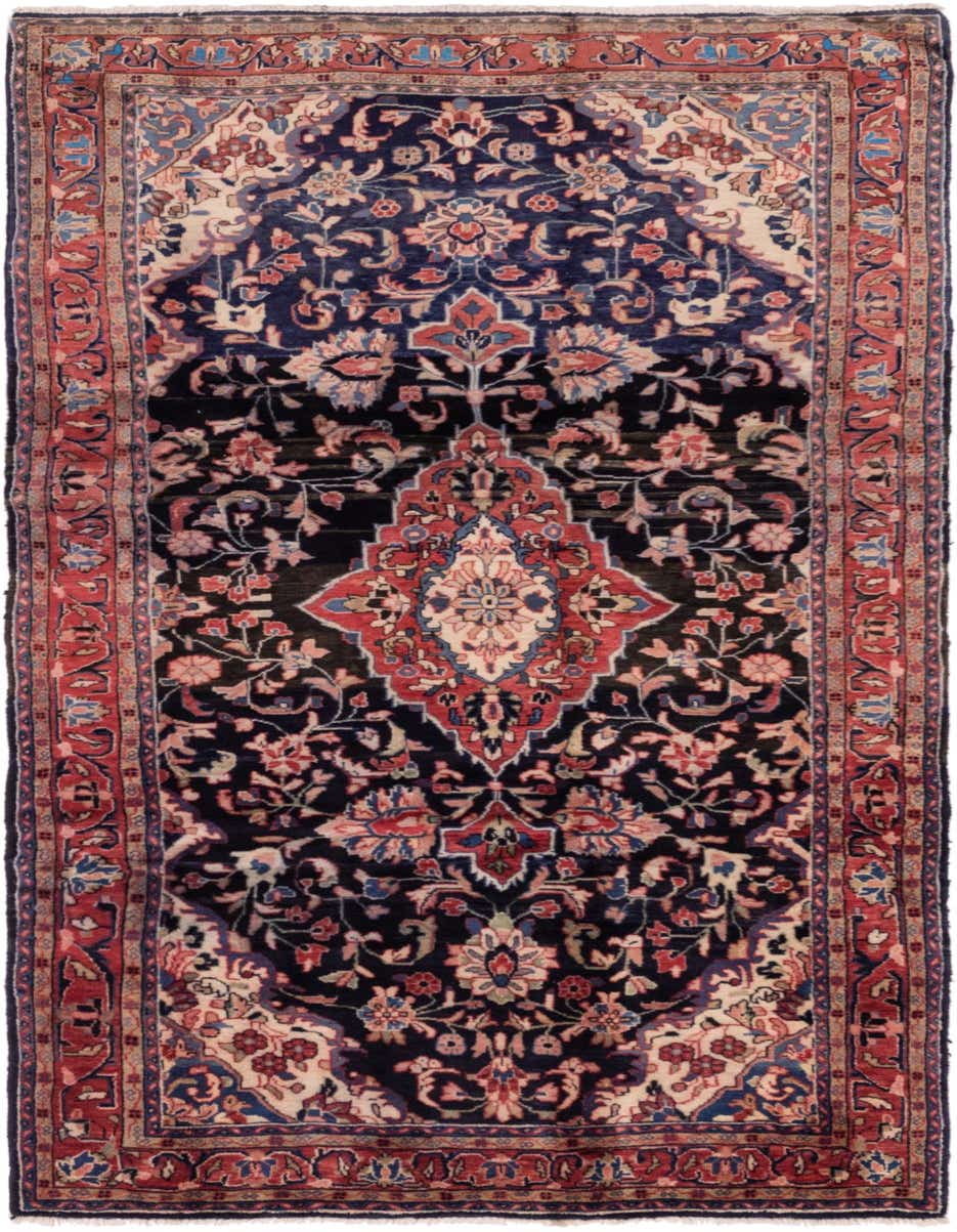 4' 8 x 10' 7 Hand Knotted Mahal Persian Wool Runner Rug