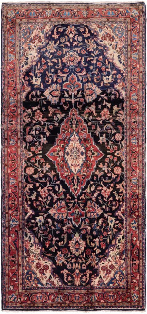 4' 8 x 10' 7 Hand Knotted Mahal Persian Wool Runner Rug