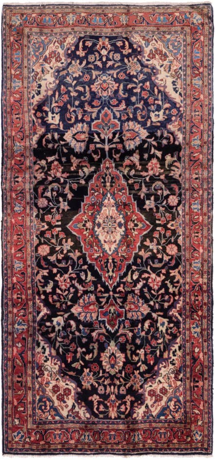 Detail image of 4' 8 x 10' 7 Hand Knotted Mahal Persian Wool Runner Rug