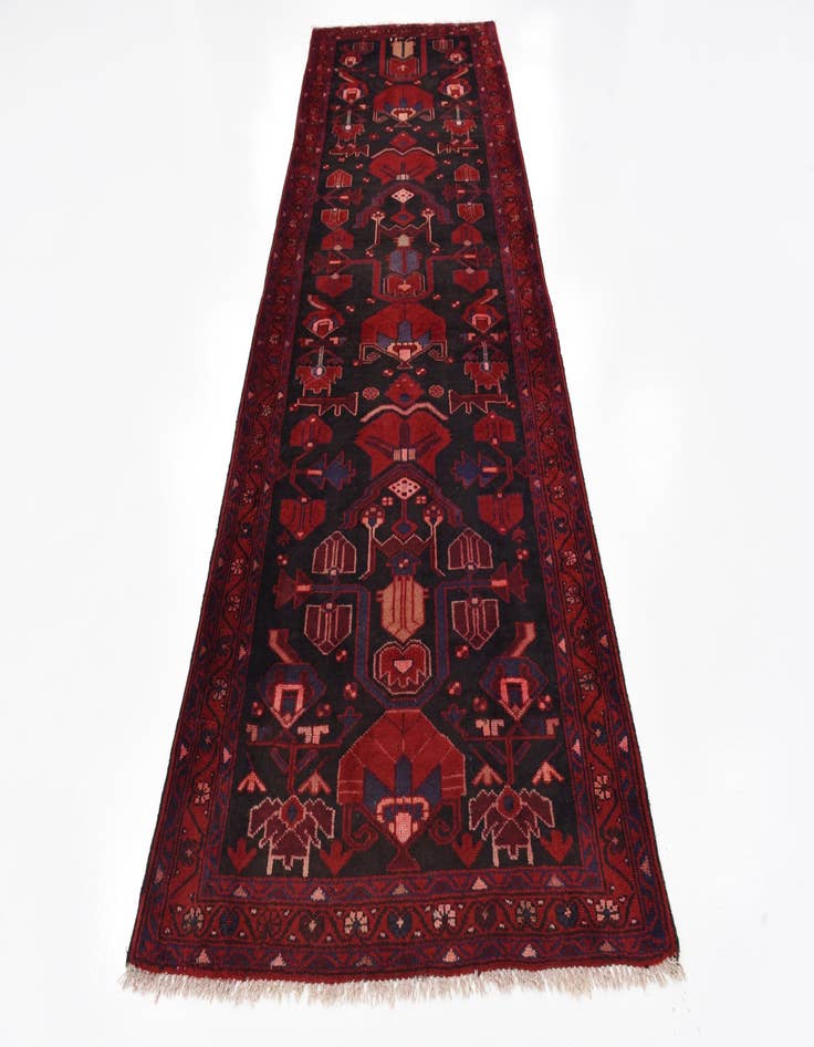 Detail image of 3' 8 x 9' 8 Hand Knotted Malayer Persian Wool Runner Rug