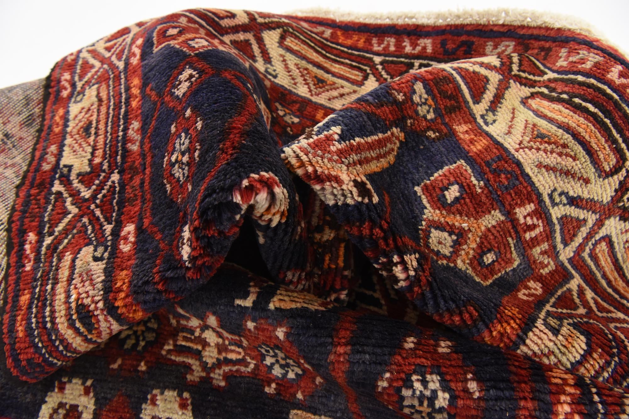 3' 8 x 9' 9 Hand Knotted Malayer Persian Wool Runner Rug