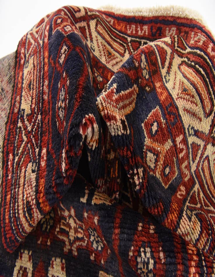 Detail image of 3' 8 x 9' 9  Hand Knotted Malayer Persian Wool Runner Rug