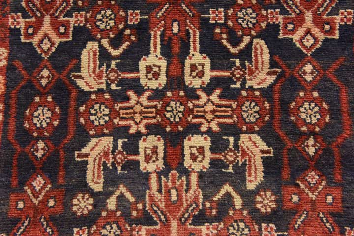3' 8 x 9' 9 Hand Knotted Malayer Persian Wool Runner Rug