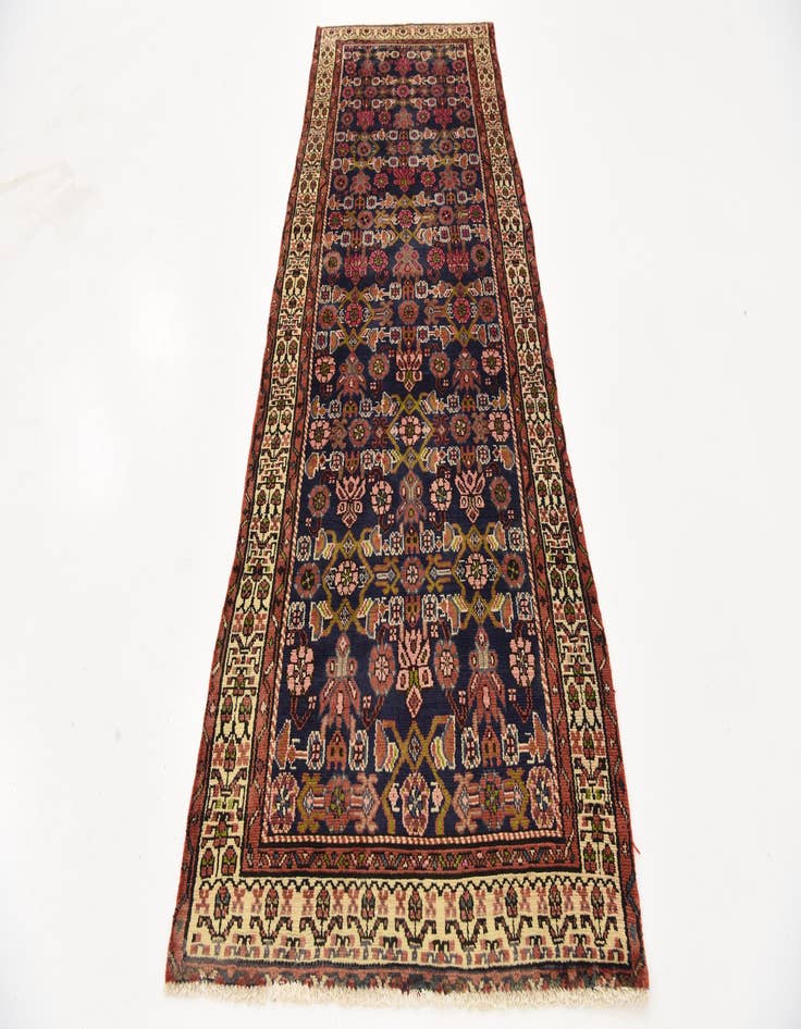 Detail image of 3' 5 x 9' 6  Hand Knotted Malayer Persian Wool Runner Rug