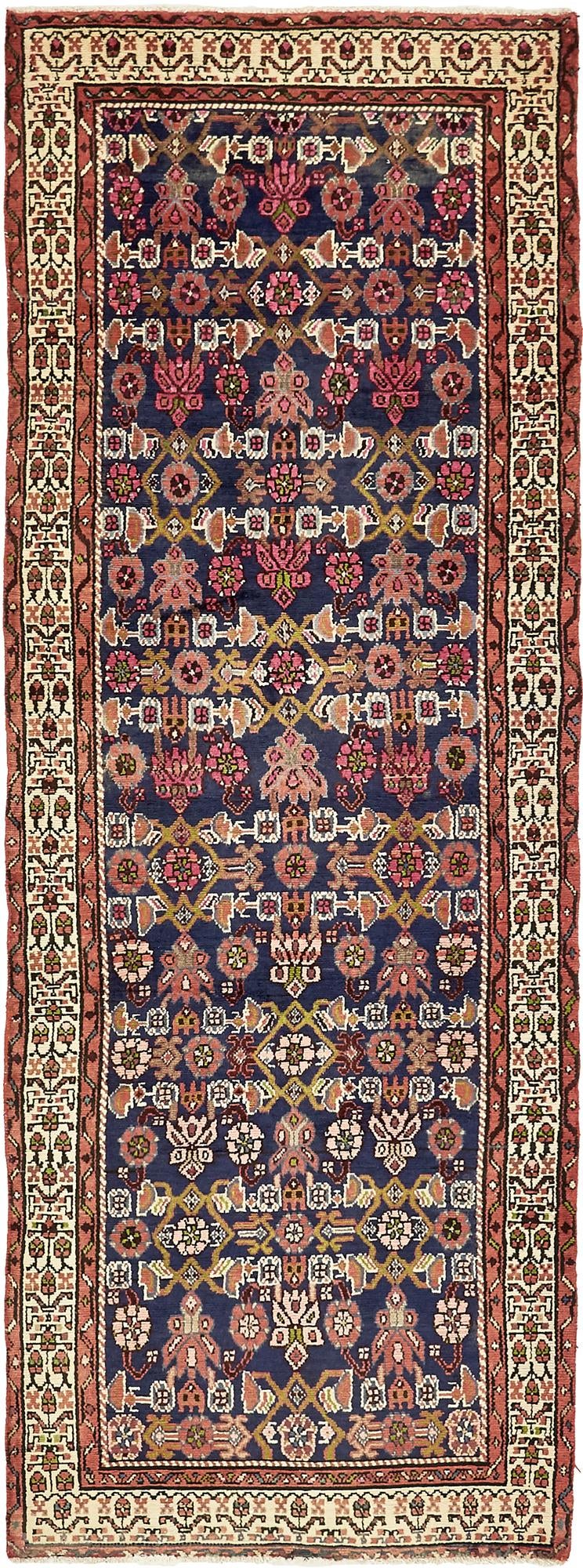 3' 5 x 9' 6 Hand Knotted Malayer Persian Wool Runner Rug