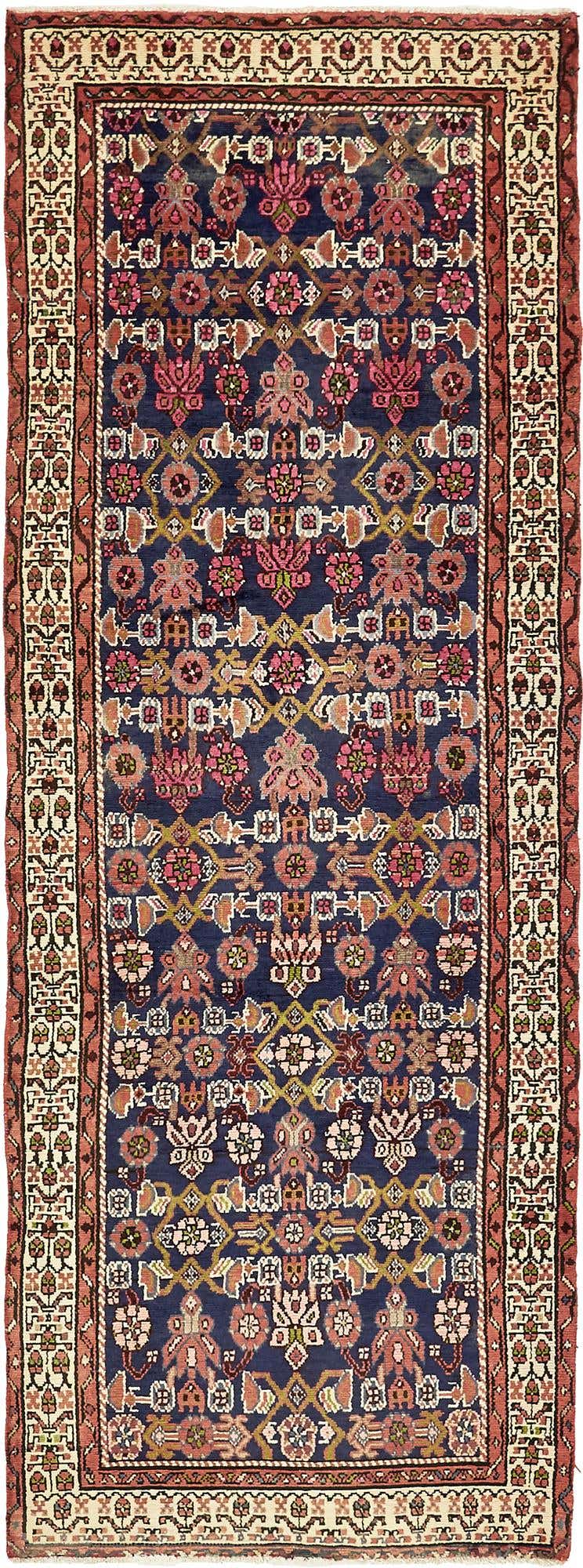 3' 5 x 9' 6 Hand Knotted Malayer Persian Wool Runner Rug