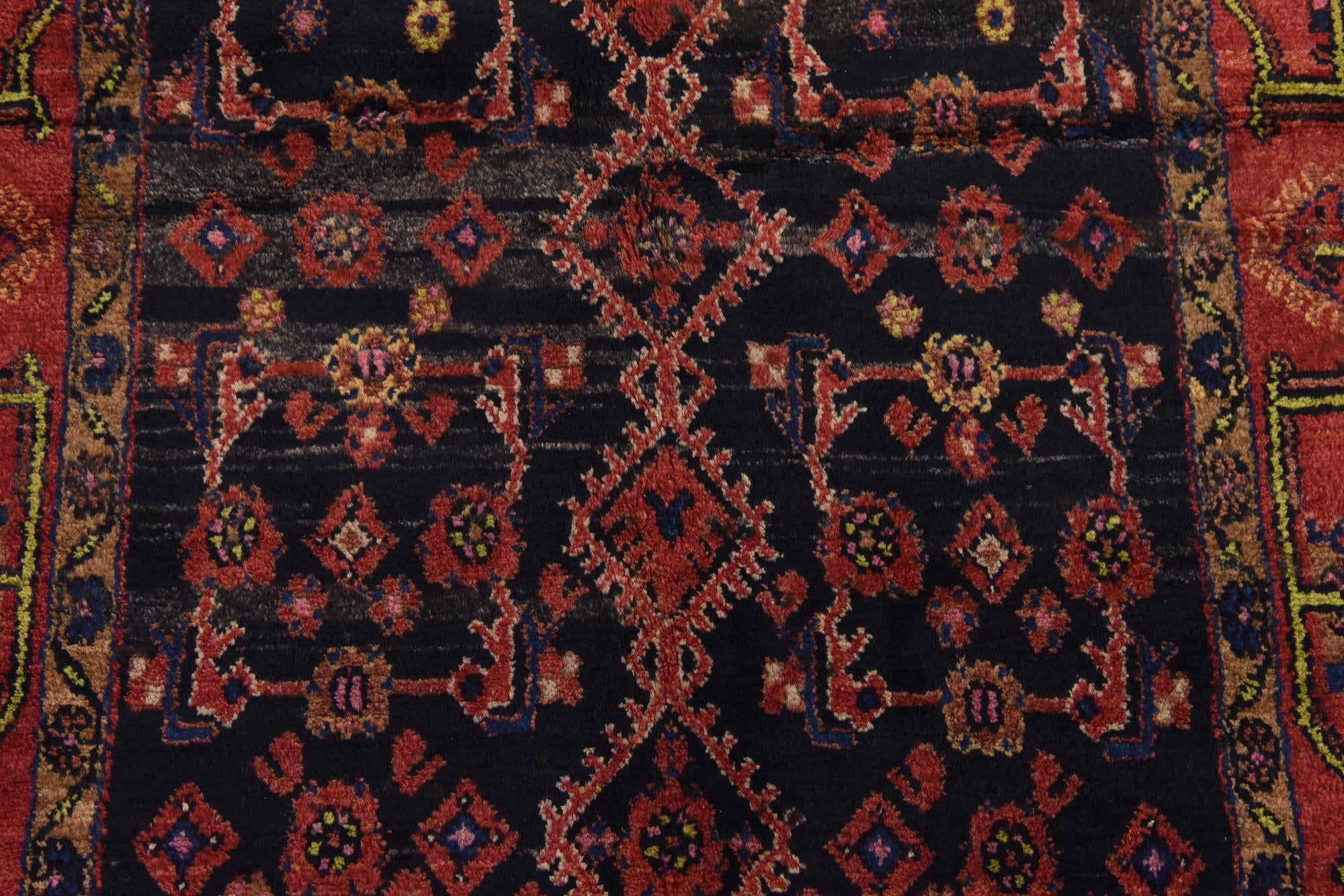 3' 6 x 10' 4 Hand Knotted Malayer Persian Wool Runner Rug