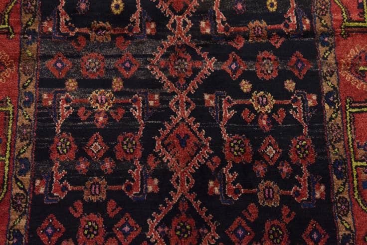 Detail image of 3' 6 x 10' 4 Hand Knotted Malayer Persian Wool Runner Rug