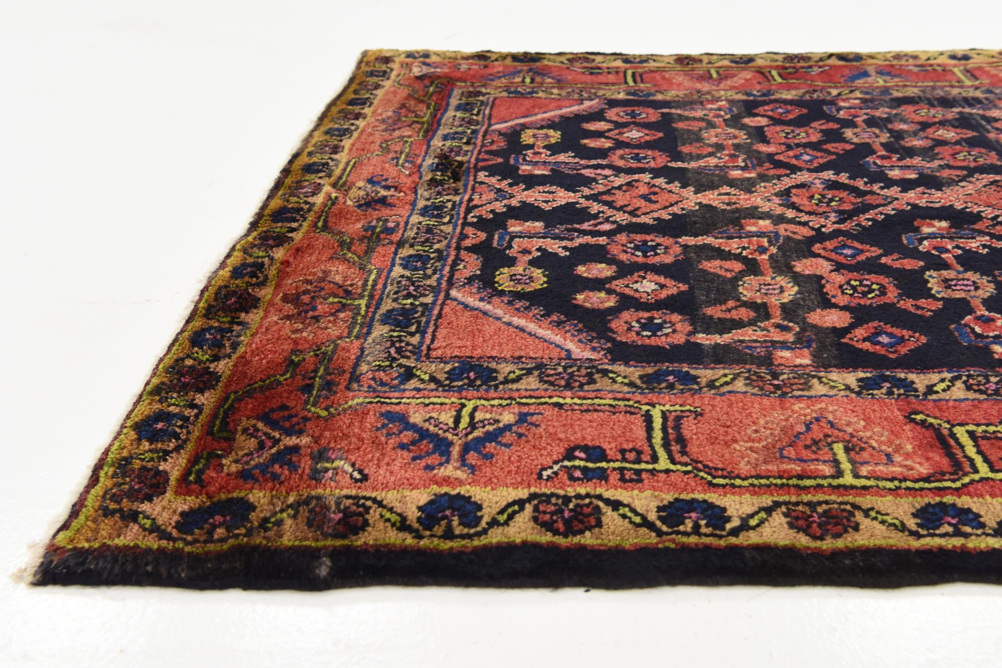 3' 6 x 10' 4 Hand Knotted Malayer Persian Wool Runner Rug