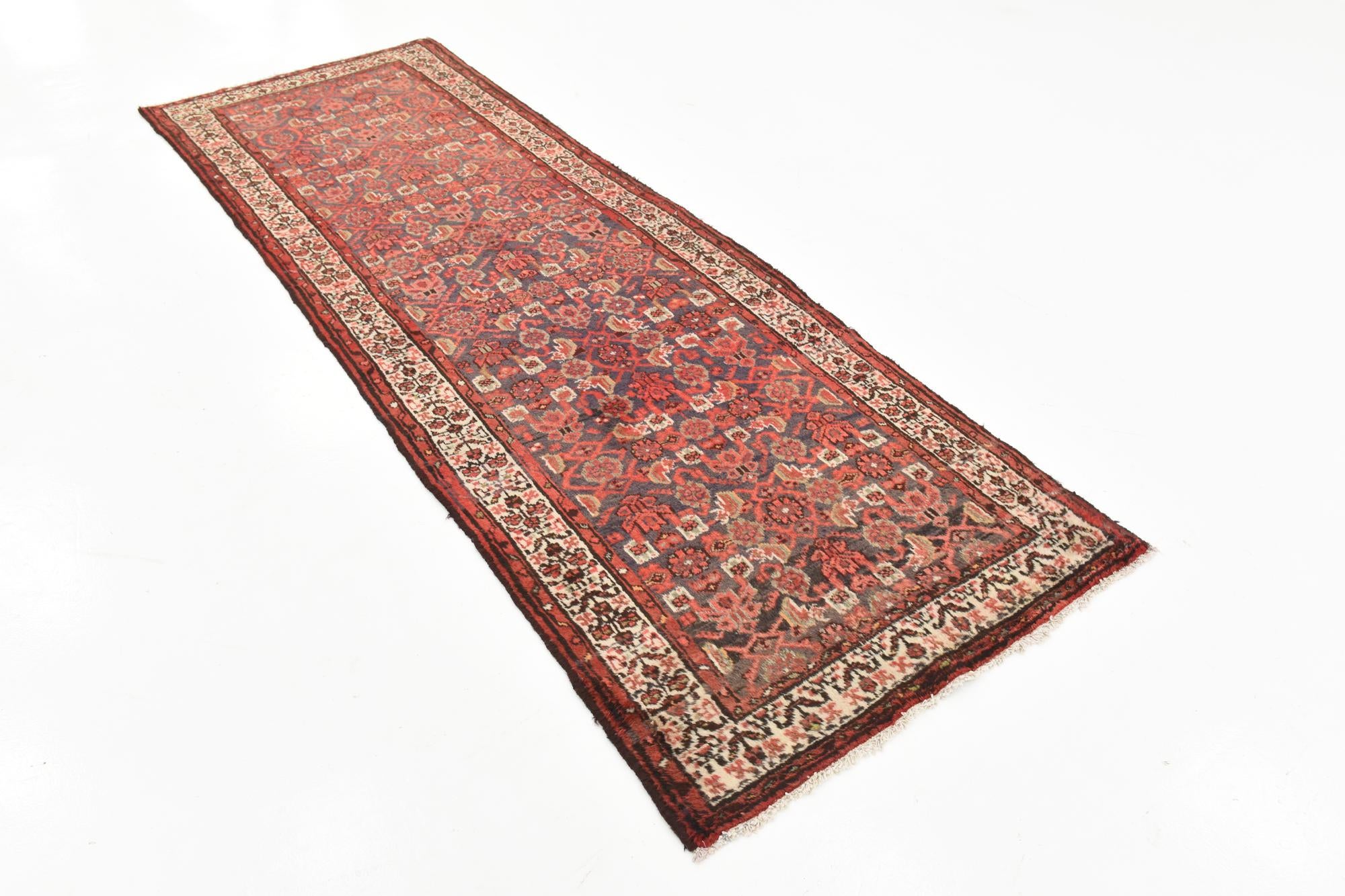 3' 5 x 10' Hand Knotted Malayer Persian Wool Runner Rug