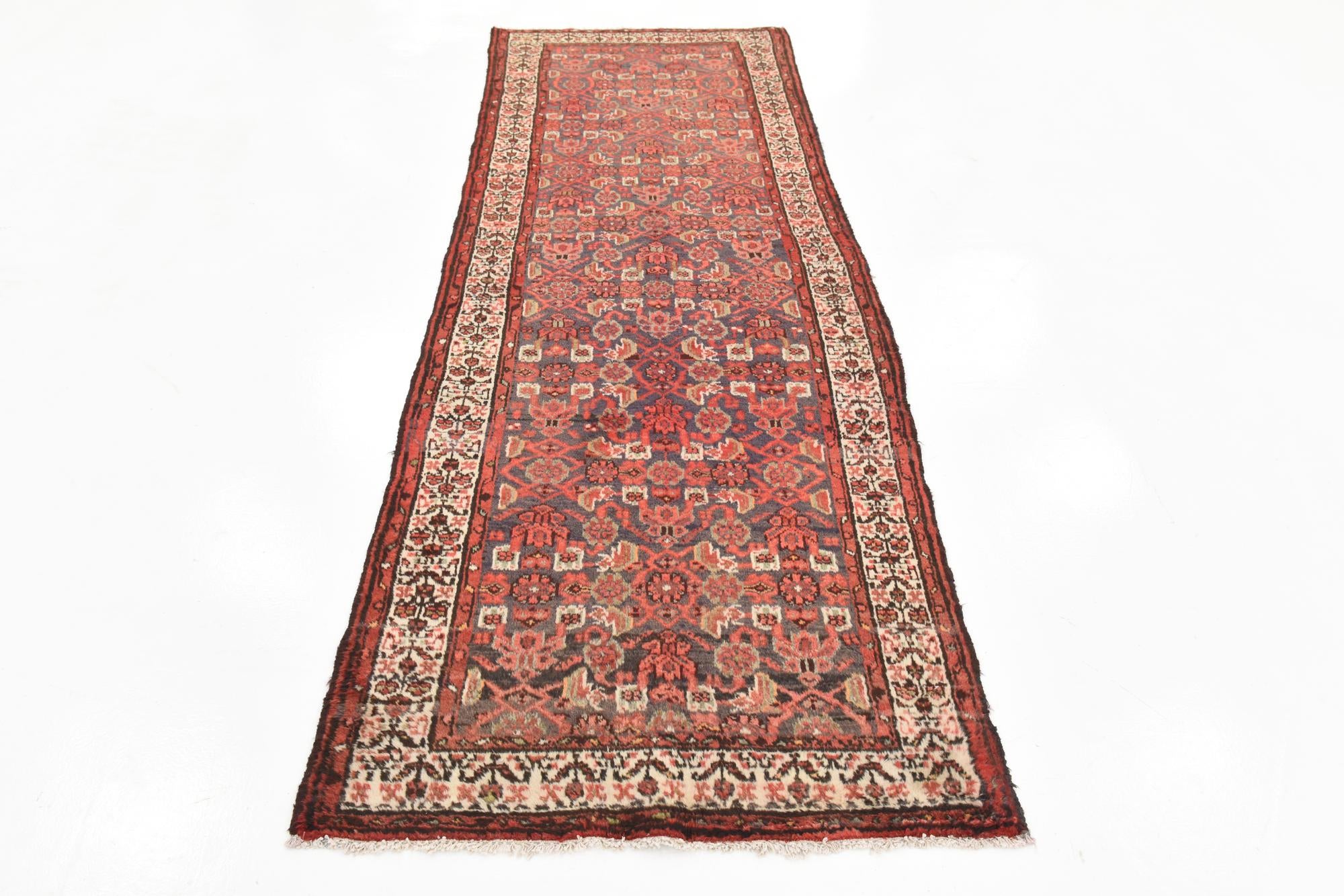 3' 5 x 10' Hand Knotted Malayer Persian Wool Runner Rug
