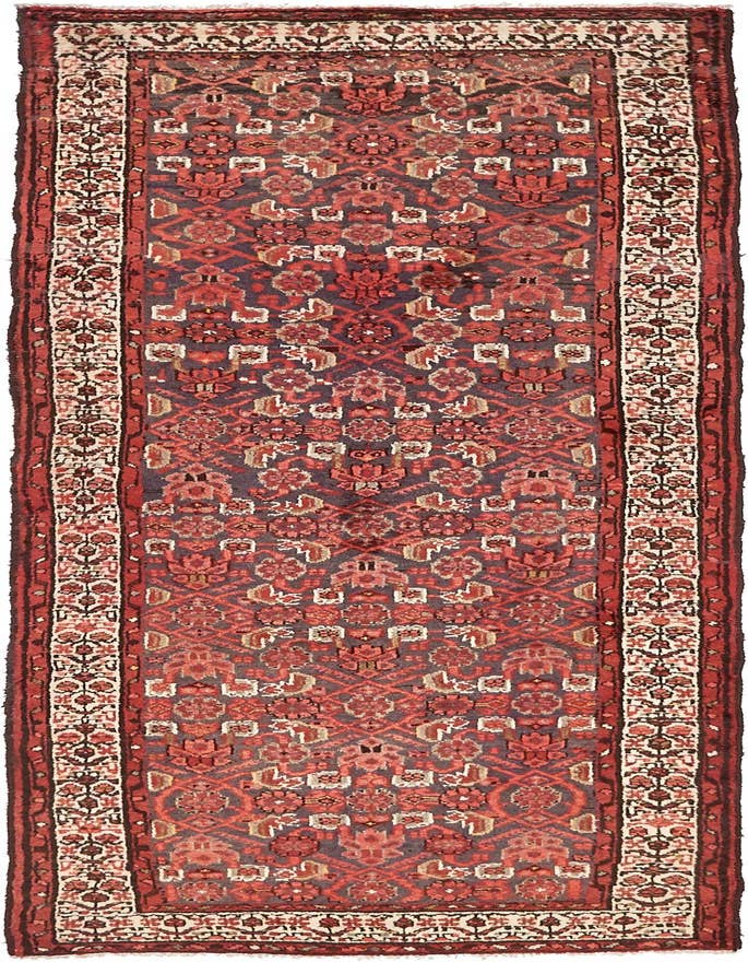 Detail image of 3' 5 x 10' Hand Knotted Malayer Persian Wool Runner Rug