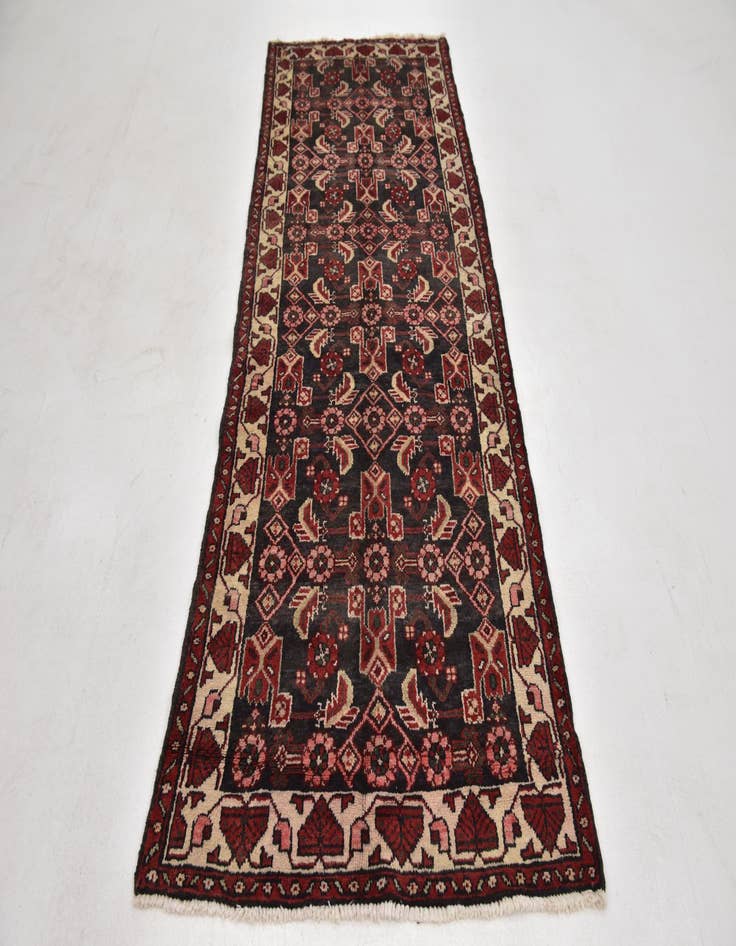 Detail image of 3' 6 x 9' 6  Hand Knotted Malayer Persian Wool Runner Rug