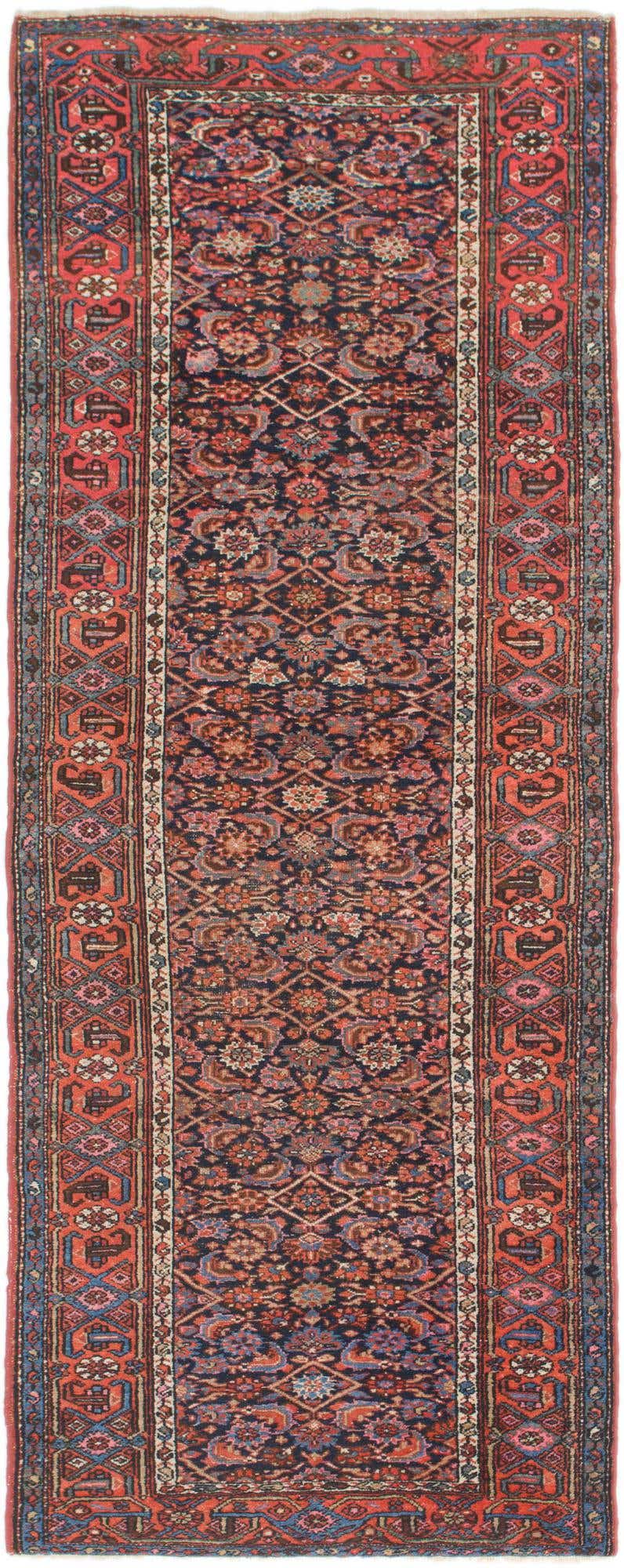 3' 10 x 10' 3 Hand Knotted Malayer Persian Wool Runner Rug