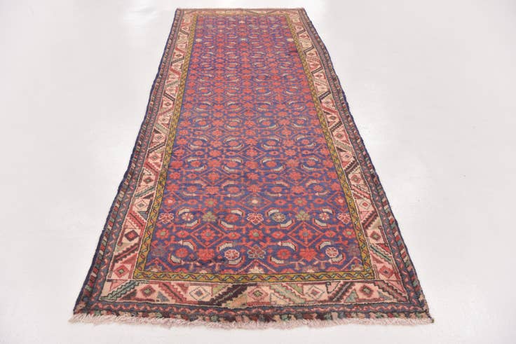 Detail image of 3' 8 x 9' 7 Hand Knotted Malayer Persian Wool Runner Rug