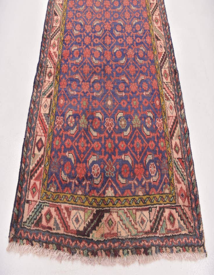 Detail image of 3' 8 x 9' 7  Hand Knotted Malayer Persian Wool Runner Rug