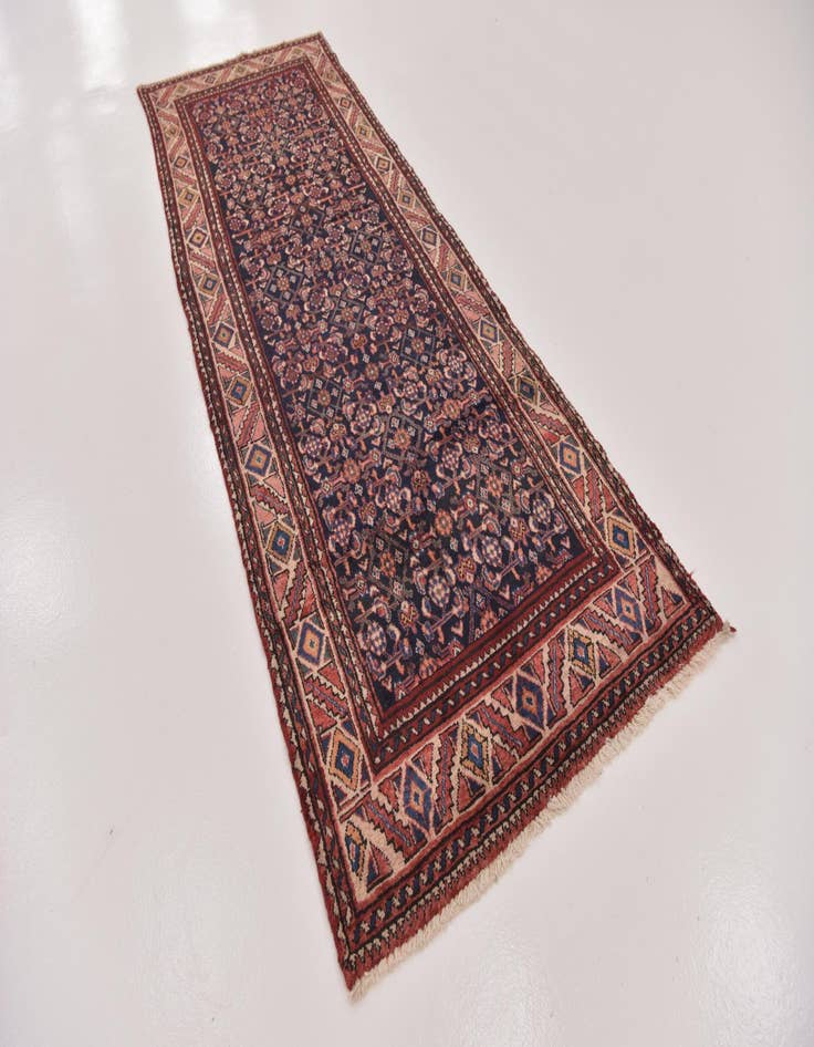 Detail image of 3' 8 x 10' 2  Hand Knotted Malayer Persian Wool Runner Rug